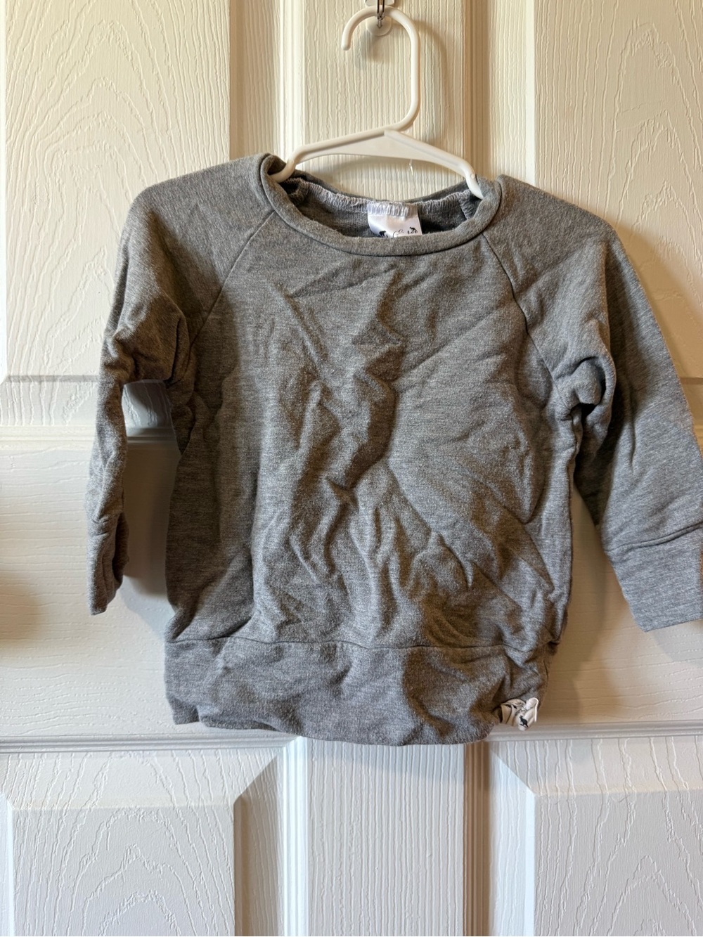 Bear & Roo 18-24M Handmade in Canada Grey Crewneck Long-Sleeve Top